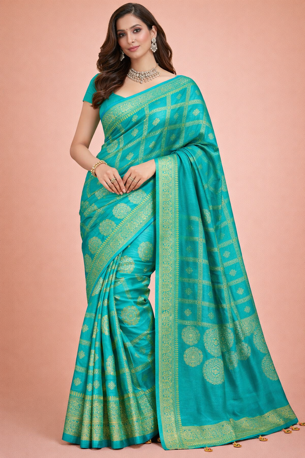 semi banarasi saree semi banarasi saree