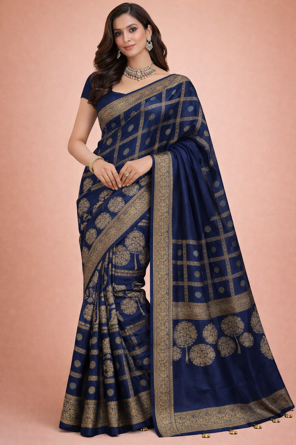 semi banarasi saree semi banarasi saree