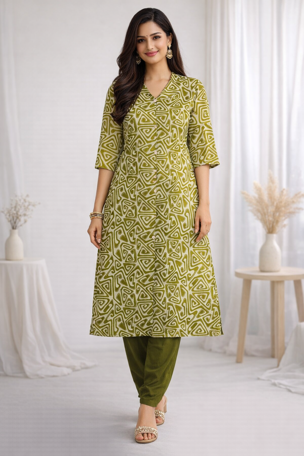 premium vatican digital print 2 piece set for women xxl