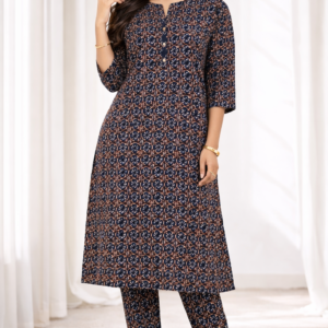 traditional ajrakh printed co ord set for women l