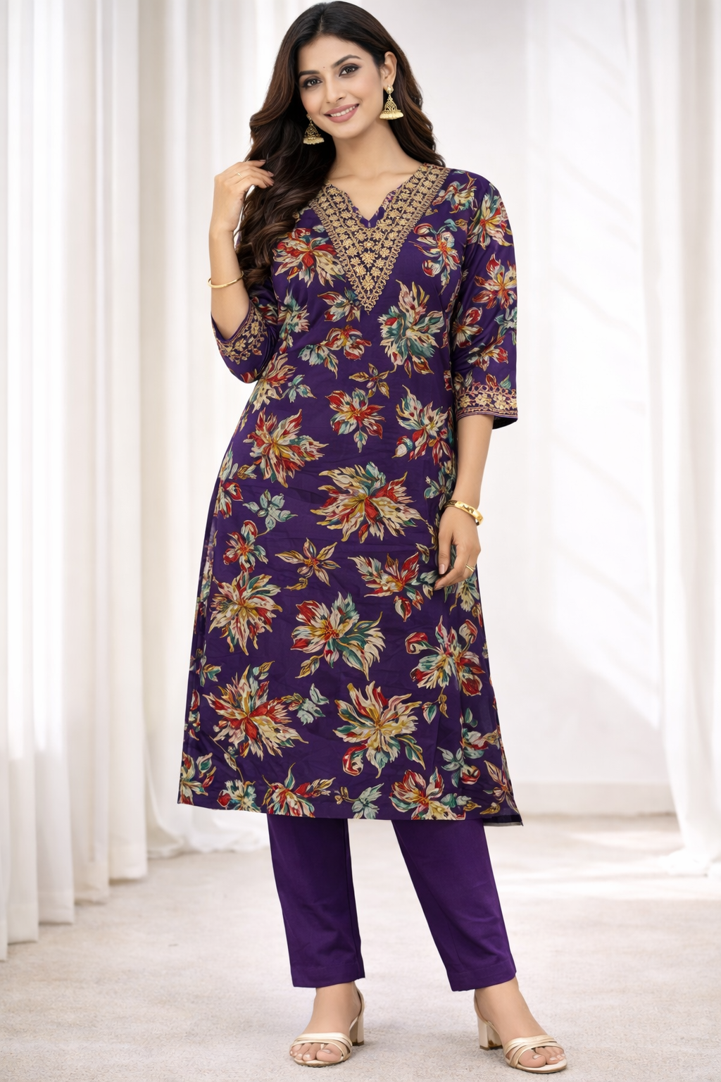 soft & stylish silk blend matching set