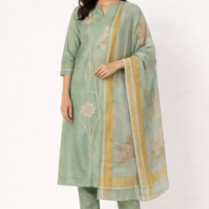 premium cotton soft silk kurti set with dupatta